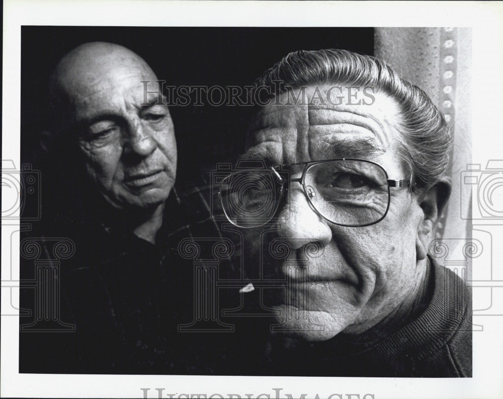 1995 Press Photo Dorchester Resident Charlie Rull and Richard Weeks - Historic Images