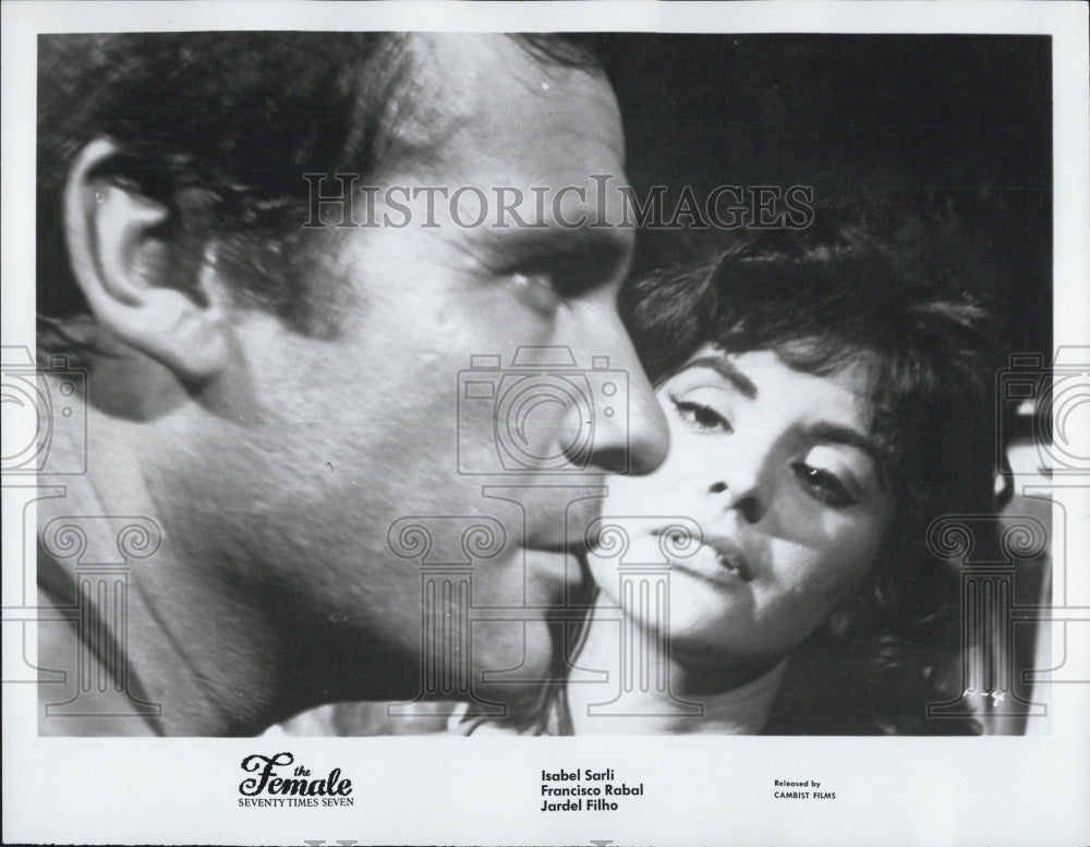 1968 Press Photo Actress Isabel Sarli & Actor Francisco Rabal In The Female - Historic Images
