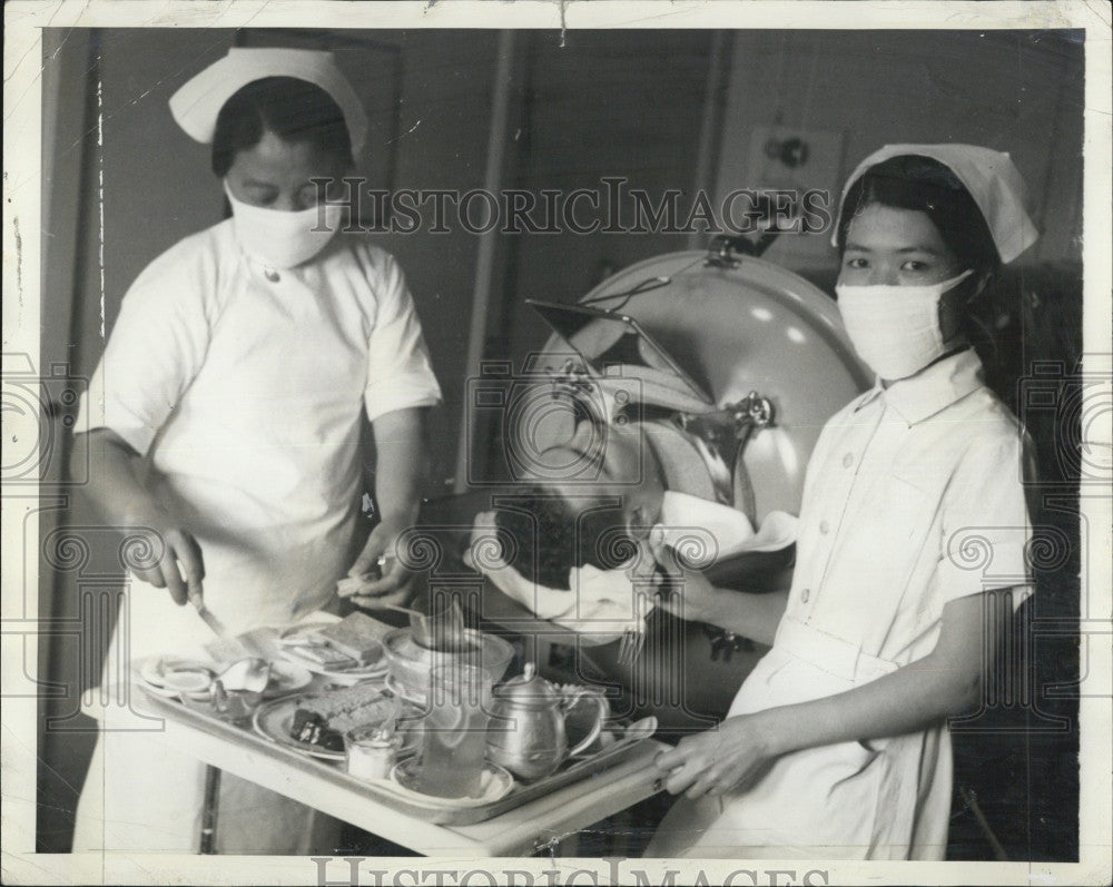 1937 Press Photo Fred Snite With Iron Lung Sailed Into San Francisco - Historic Images