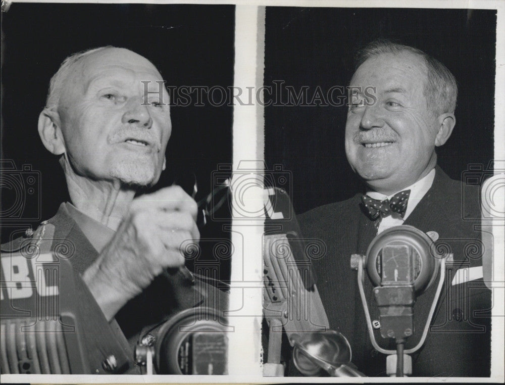 1945 Press Photo African Prime Minister Jan Christian Smuts,Senator Henri Rolin - Historic Images