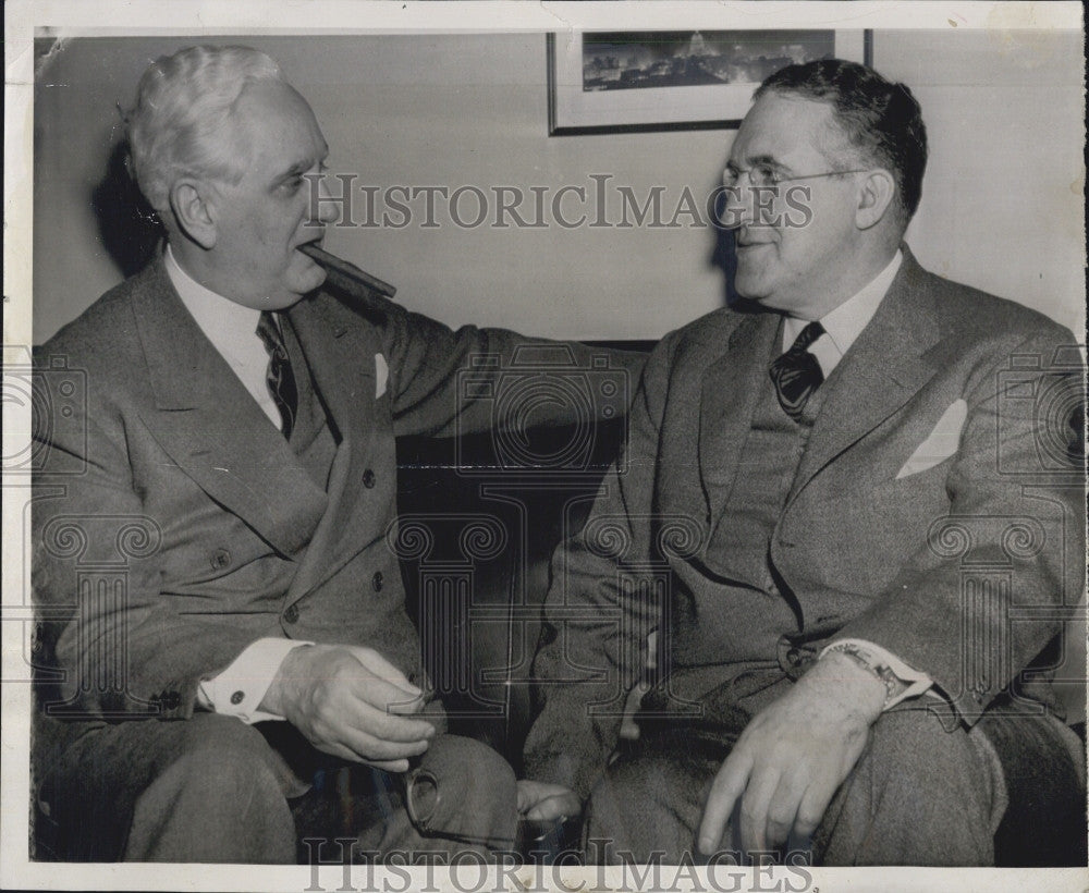 1944 Press Photo President Roosevelt &amp; James E. Markham At Markham Home - Historic Images