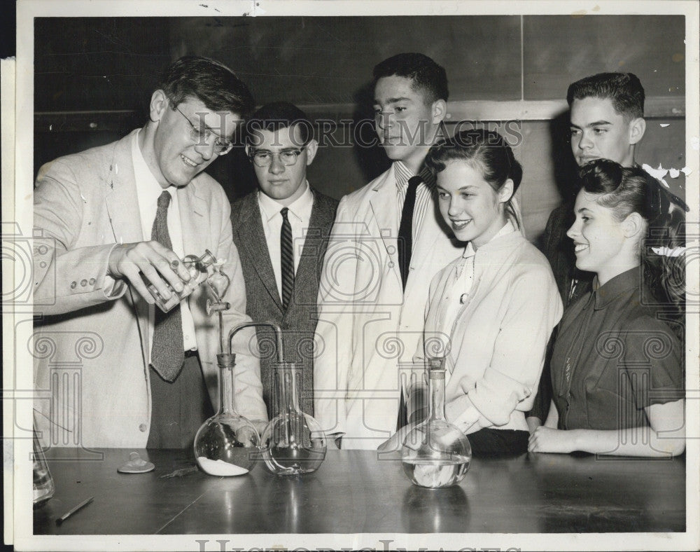 Boston University's Dr. Louis C. W. Baker with HS Students 1958 Vintage