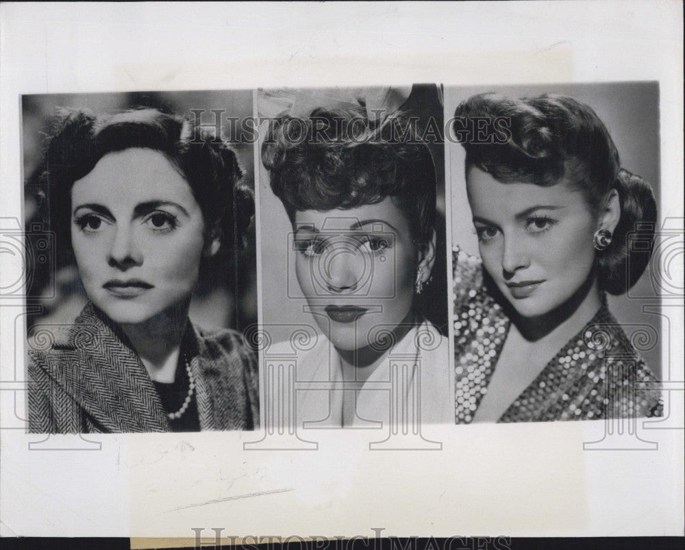 1947 Press Photo Actress Celia Johnson, Jane Wyman, and Olivia DeHavilland - Historic Images