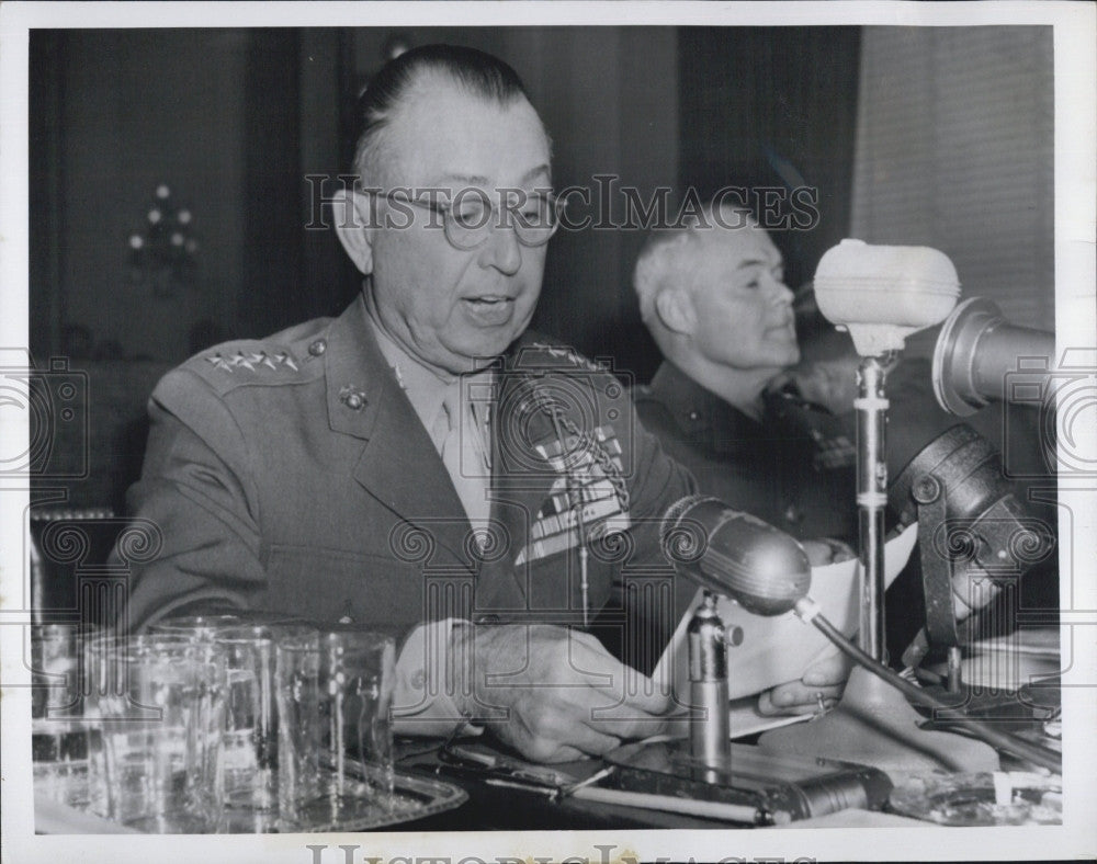 1949 Press Photo Gen Clifton Cates,USMC - Historic Images