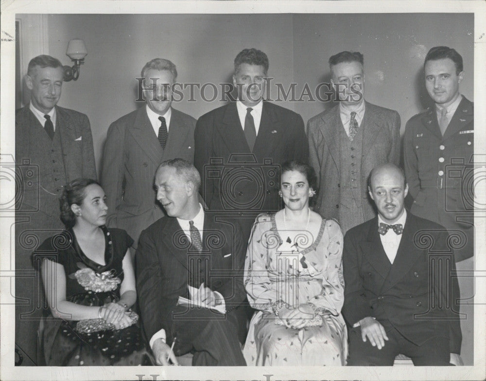 1945 Press Photo E. Janeway, J. Brown, E. Winter, C. Jackson, J. Adams, C. Davis - Historic Images