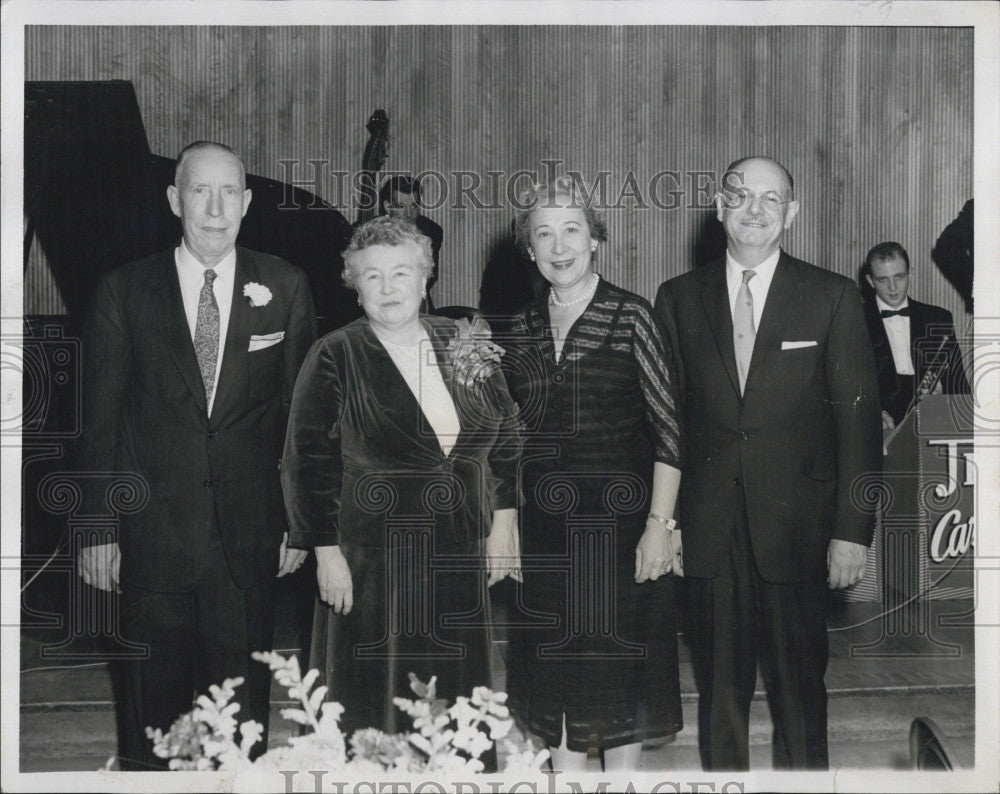 1957 Press Photo Mr. and Mrs. George Kane, Mr. and Mrs. Sidney Rabb - Historic Images