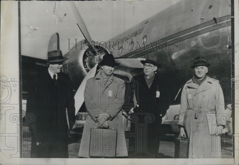 1946 Press Photo E Mahar,S Pieza,J Manning & A Lake,correspondents - Historic Images