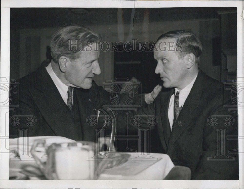 1945 Press Photo Rabbi Stephen S Wise &amp; Joseph Rossnzaft - Historic Images