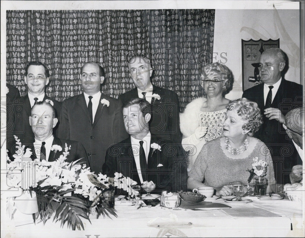 1963 Press Photo J Wiseman,Sen E Kennedy,H Cunningham,S Dowd,D Spinosa,D Hayes - Historic Images