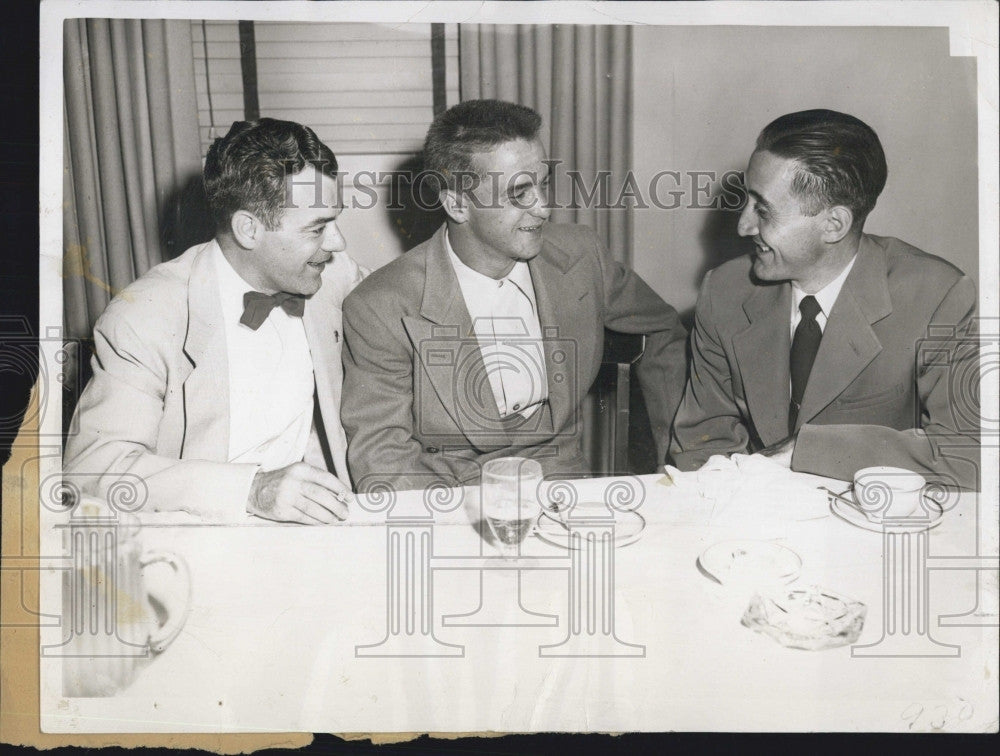 1949 Press Photo Oscar Labossier, Al Oliva, James Papaluca - Historic Images