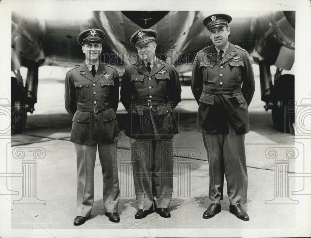1938 Press Photo Maj Harold L George,Maj VJ Meloy & Maj CV Haynes - Historic Images