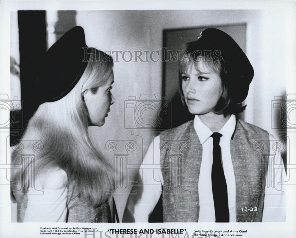 1968 Press Photo Essy Persson &amp; Anna Gail in &quot;Therese and Isabelle&quot; - Historic Images