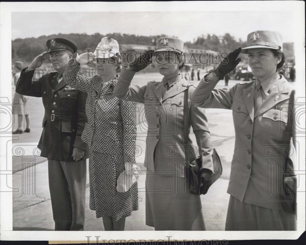 1949 Press Photo Brig Gen TJ Hanley,EN Rogers,Col OC Hobby &amp; MAj B Bandel - Historic Images