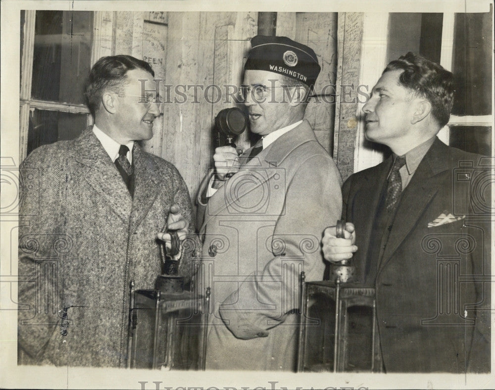 1938 Press Photo American Legion Commander Stephen Chadwick Daniel Doherty - Historic Images