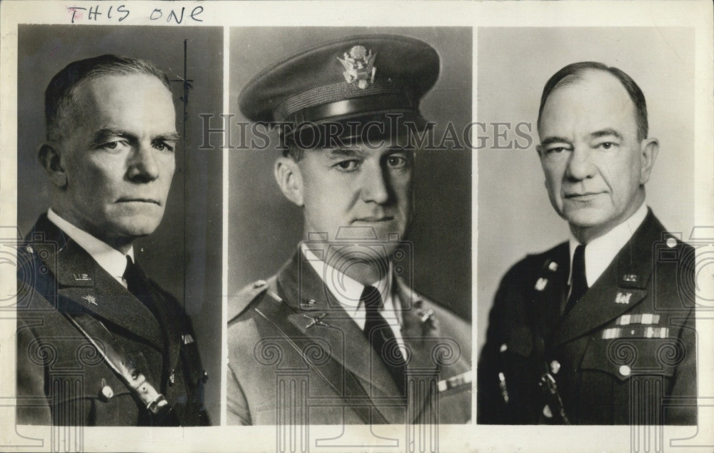 1938 Press Photo 3 Colonels Chaffee, Shedd &amp; Sultan Were Appointed Brig Generals - Historic Images