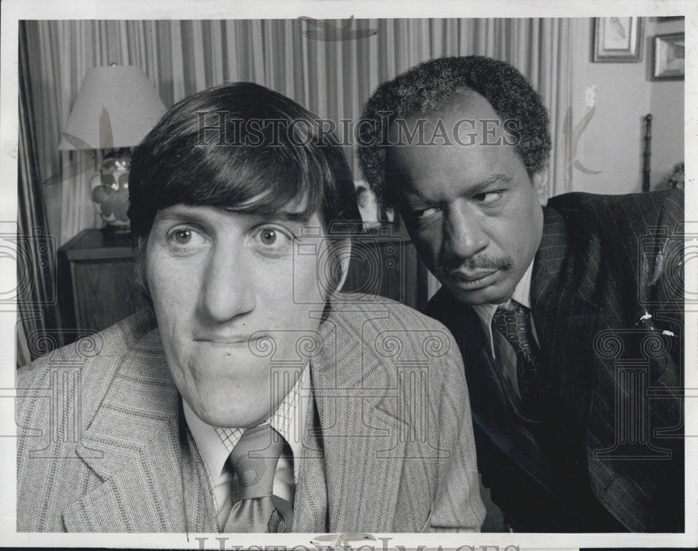 1975 Press Photo Paul Bebedict &amp; Sherman Hemsley &quot;The Jeffersons&quot; - Historic Images