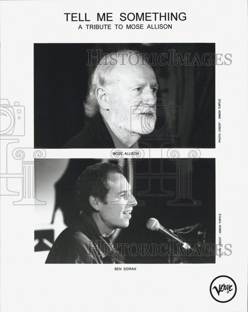 1996 Press Photo Pianist,composer,singer Mose Allison &amp;  ben Sidran - Historic Images