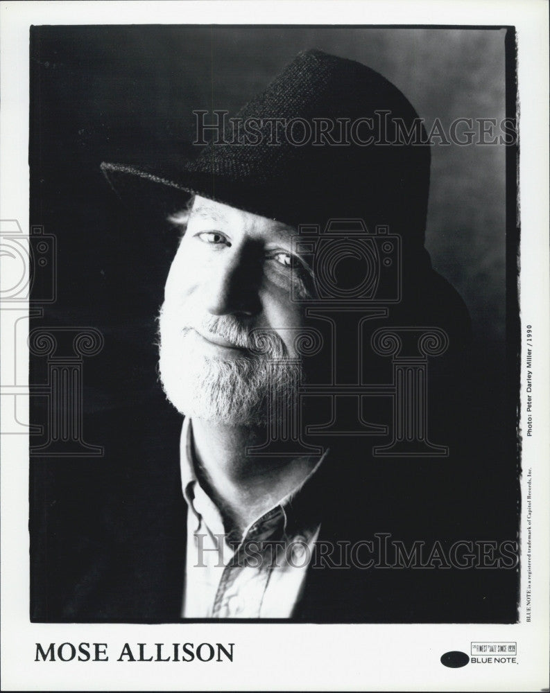 1990 Press Photo Pianist,composer,singer Mose Allison - Historic Images