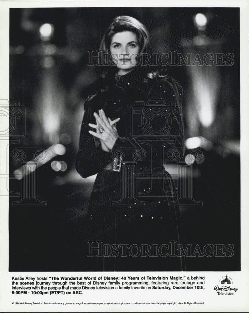 1994 Press Photo Kirstie Alley Hosts &quot;The Wonderful World of Disney 40 Years of - Historic Images