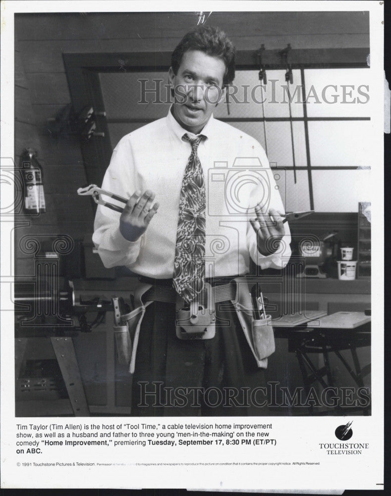 1991 Press Photo Tim Allen as Tim Taylor in &quot;Home Improvement&quot; - Historic Images