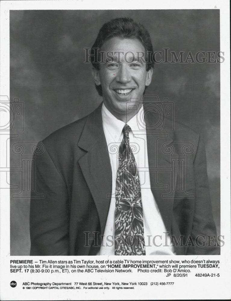 1995 Press Photo &quot;Actor Tim Allen on &quot;Home Improvement&quot; - Historic Images