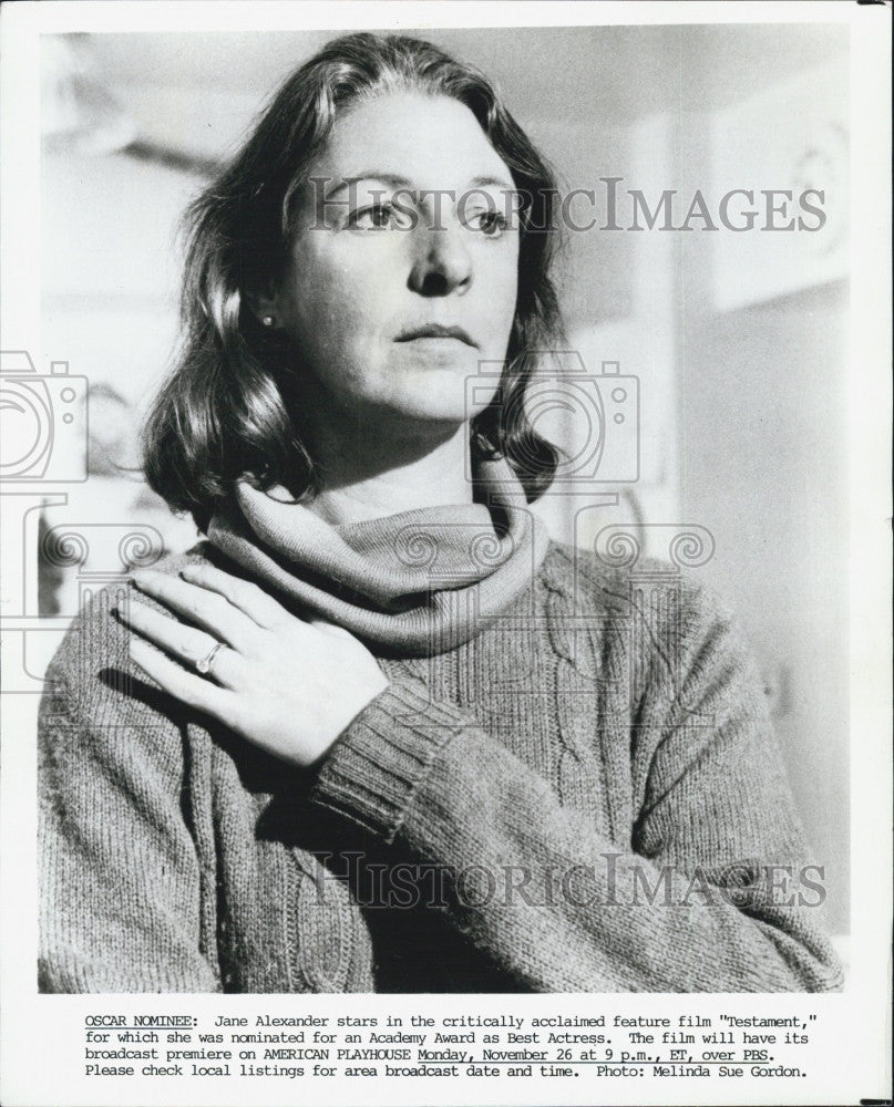 Press Photo Actress Jane Alexander in &quot;Testament&quot; - Historic Images