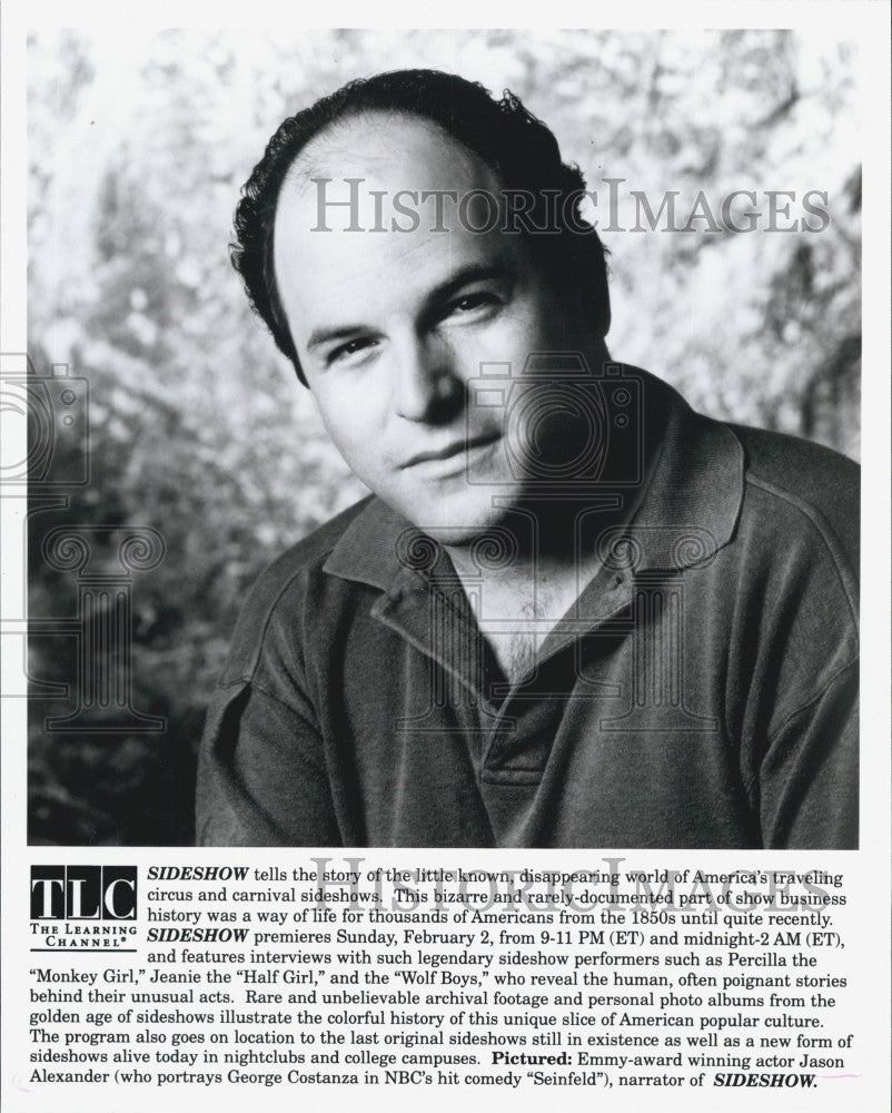 1997 Press Photo Jason Alexander narrates &quot;Sideshow&quot; - Historic Images