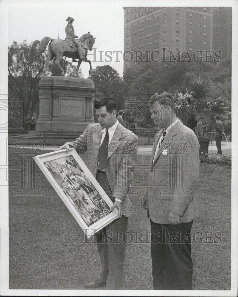 1952 Press Photo Boston Art Festival officials Daniel Ahern, Jr Nelson Aldrich - Historic Images