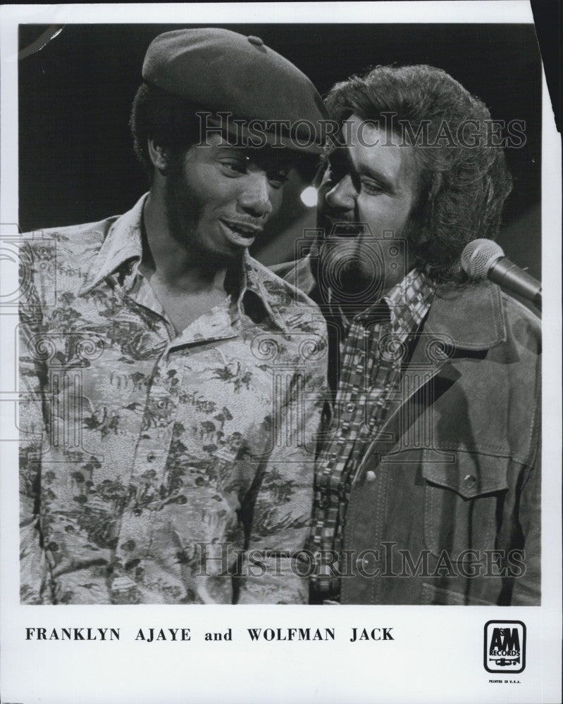 Press Photo Franklyn Ajaye &amp; Wolfman Jack - Historic Images