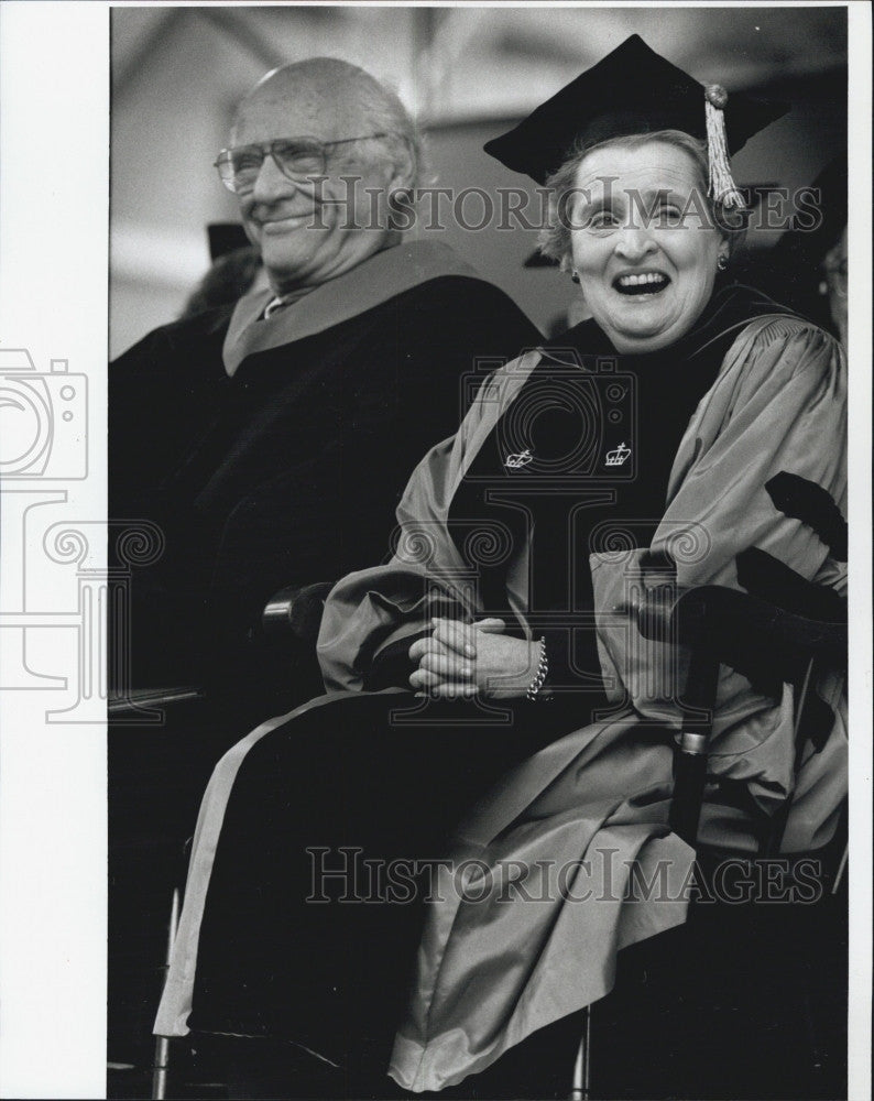 1997 Press Photo Madeline Albright Receives Honorary Degree from Harvard - Historic Images