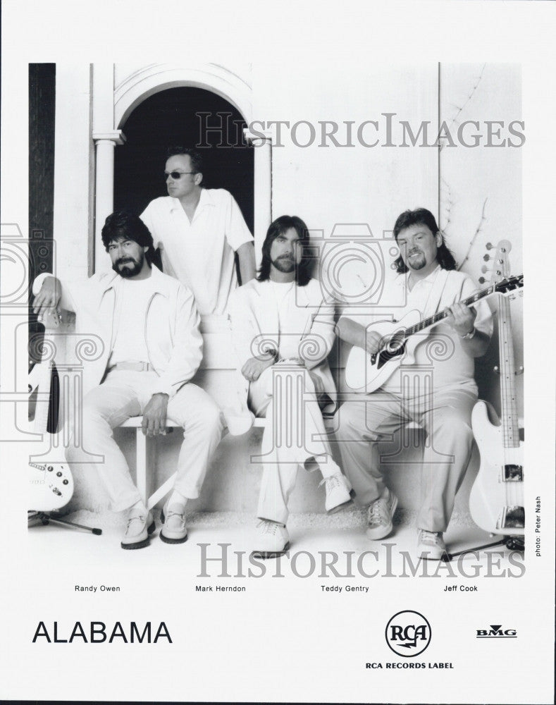 Press Photo Country Music Band Alabama RCA BMG Records - Historic Images