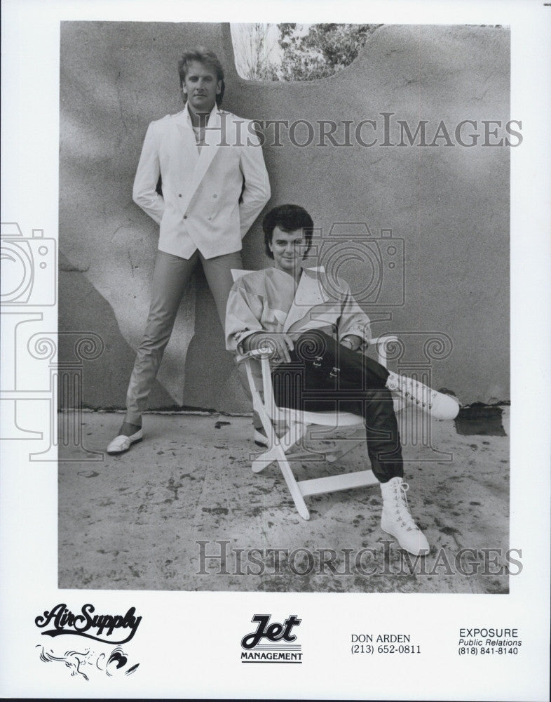 Press Photo Australian Soft Rock Duo Air Supply - Historic Images