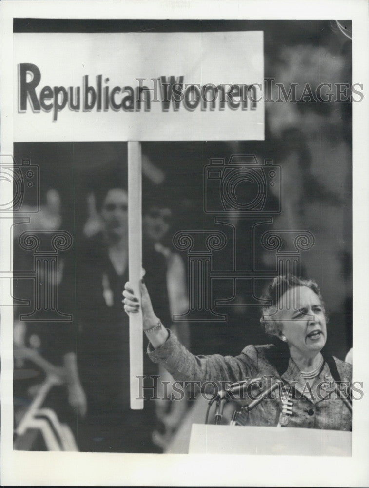 1956 Press Photo Bertha Adkins Assistant Chairman GOP Committee Republican Women - Historic Images