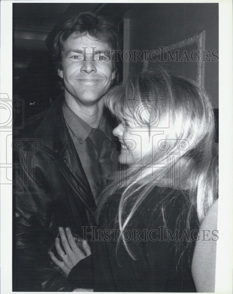 1990 Press Photo Dennis Quaid Meg Ryan Actors Premiere Joe Versus Volcano - Historic Images