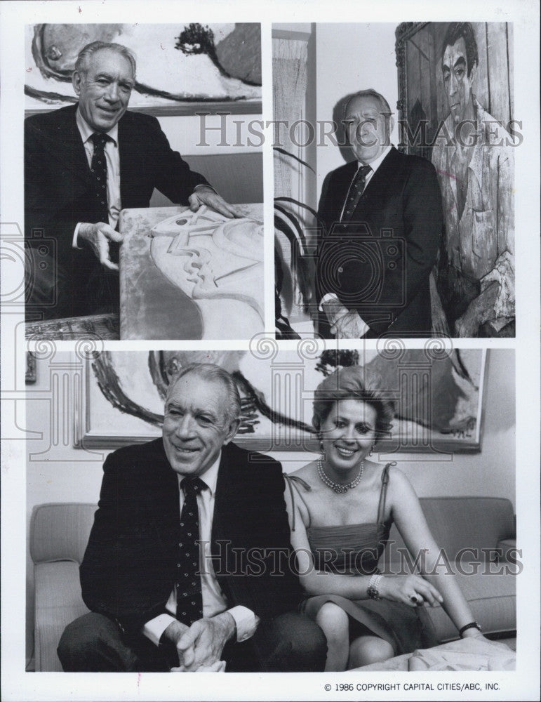 1986 Press Photo Actor Anthony Quinn &amp; wife Iolanda - Historic Images