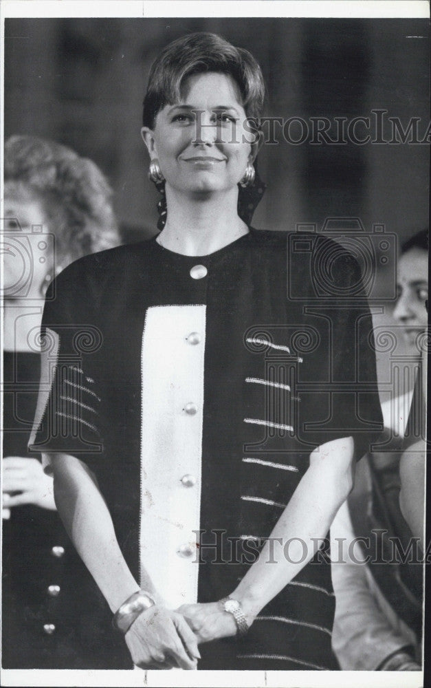 1986 Press Photo Jane Pauley Correspondent Harvard University - Historic Images