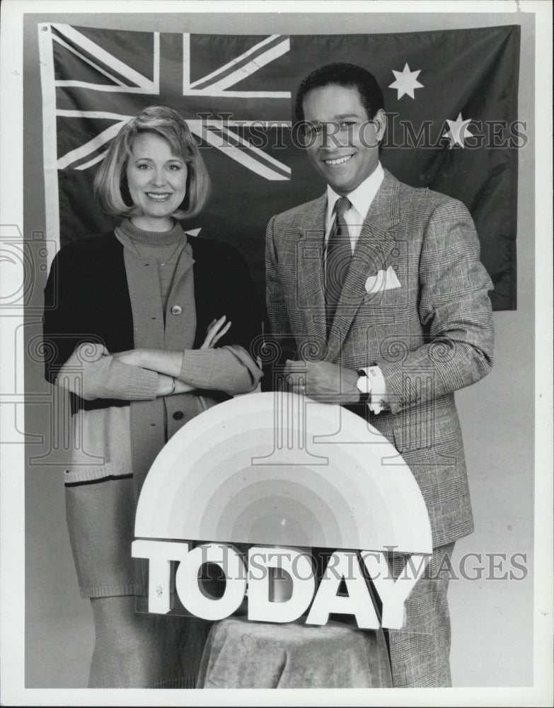 1987 Press Photo NBC Today show anchor,Jane Pauley &amp; Bryant Gumbel - Historic Images
