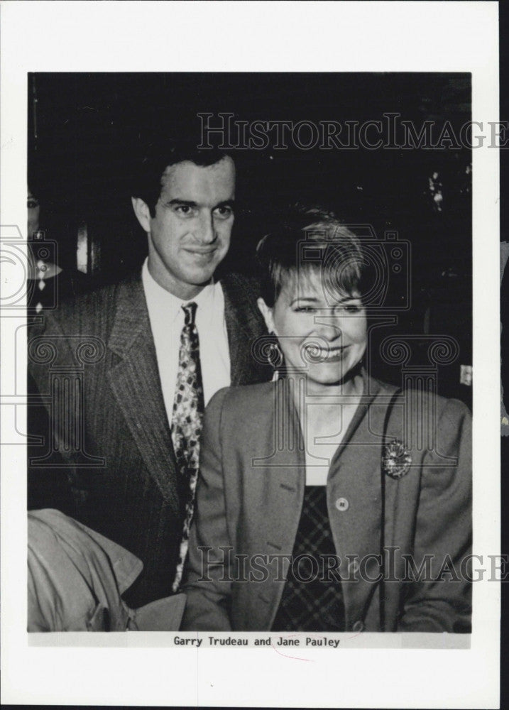 Press Photo NBC Today show anchor,Jane Pauley &amp; Garry Trudeau - Historic Images