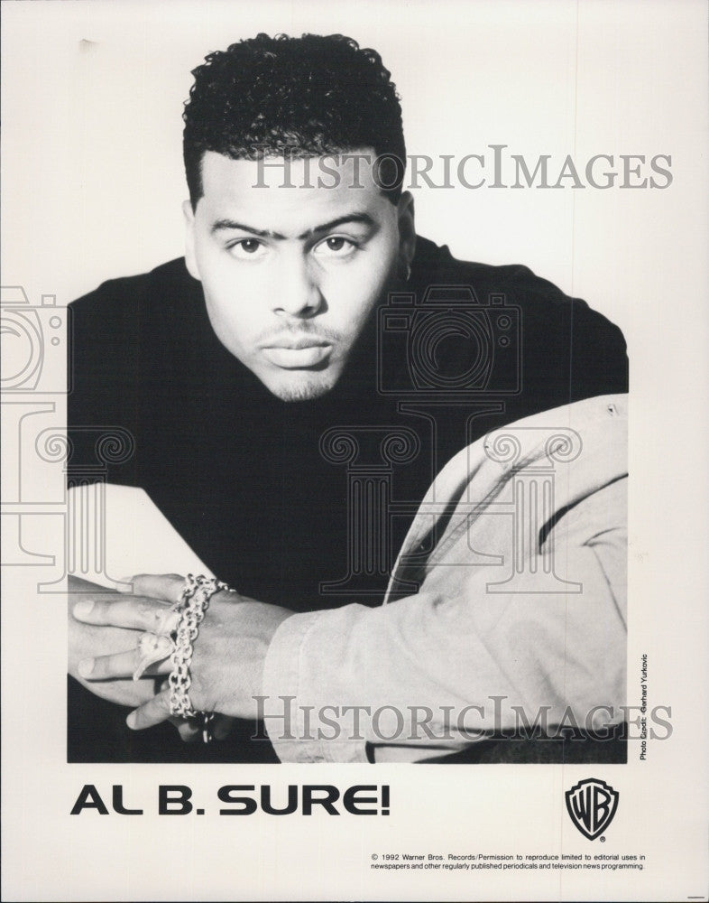 1992 Press Photo Musician, Al B. Sure!  on Warner Brothers Music - Historic Images