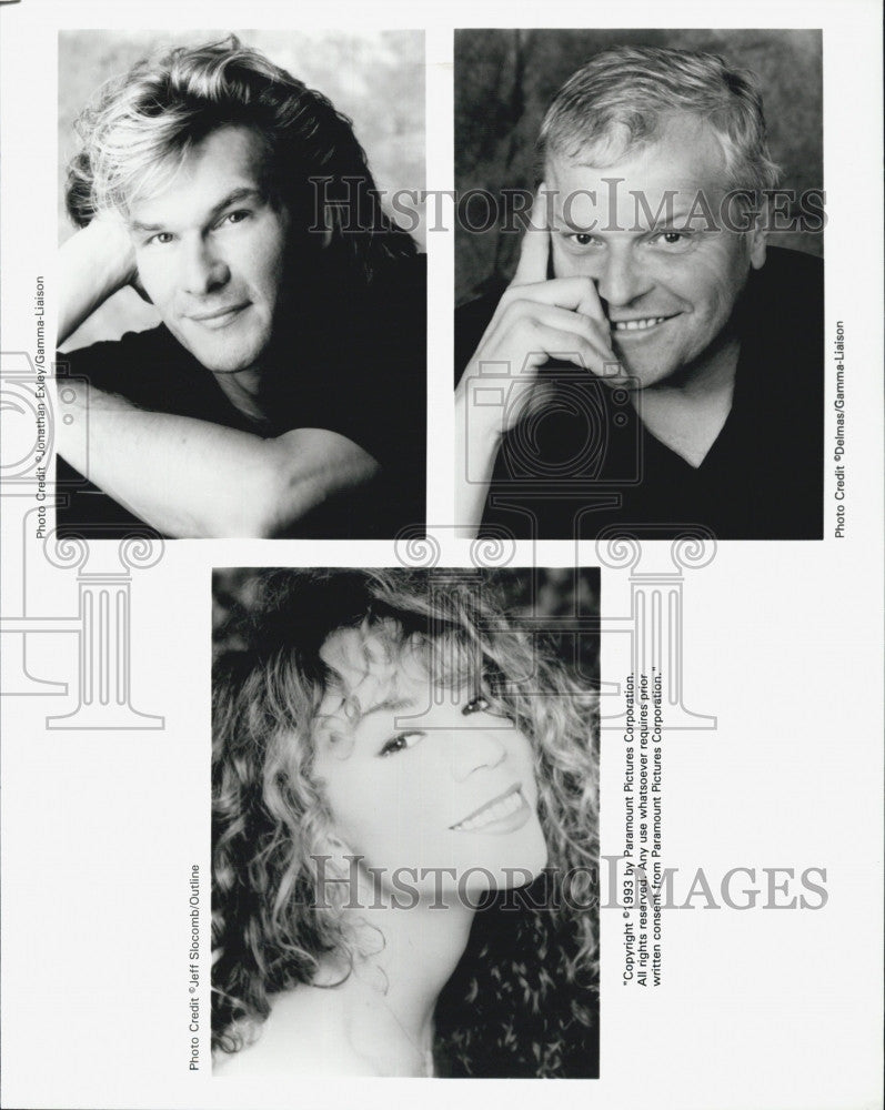 1993 Press Photo Actors,Patrick Swayze, Brian Dennehy &amp; Jo Beth Williams - Historic Images