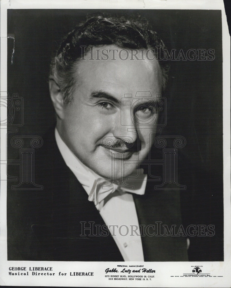 1955 Press Photo George Liberace, Musical dir of Liberace - Historic Images