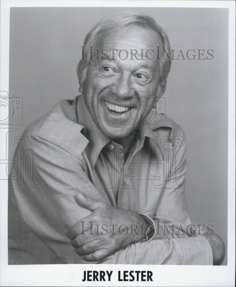 Press Photo Veteran TV, radio, and actor Jerry Lester - Historic Images