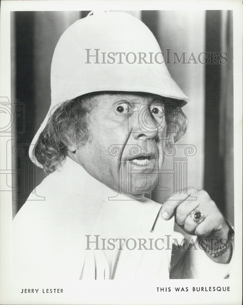 1979 Press Photo Actor Jerry Lester in &quot;This Was Burlesque&quot; - Historic Images