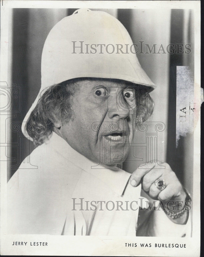 1979 Press Photo Actor Jerry Lester in &quot;This Was Burlesque&quot; - Historic Images