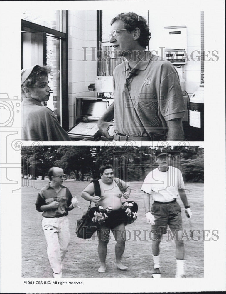 1994 Press Photo David Letterman TV Host Paul Shaffer Bandleader McDonald&#39;s