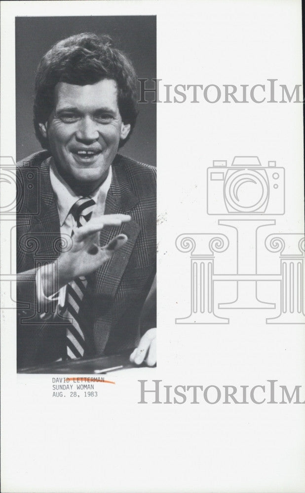 1983 Press Photo Host David Letterman of The Late Show - Historic Images