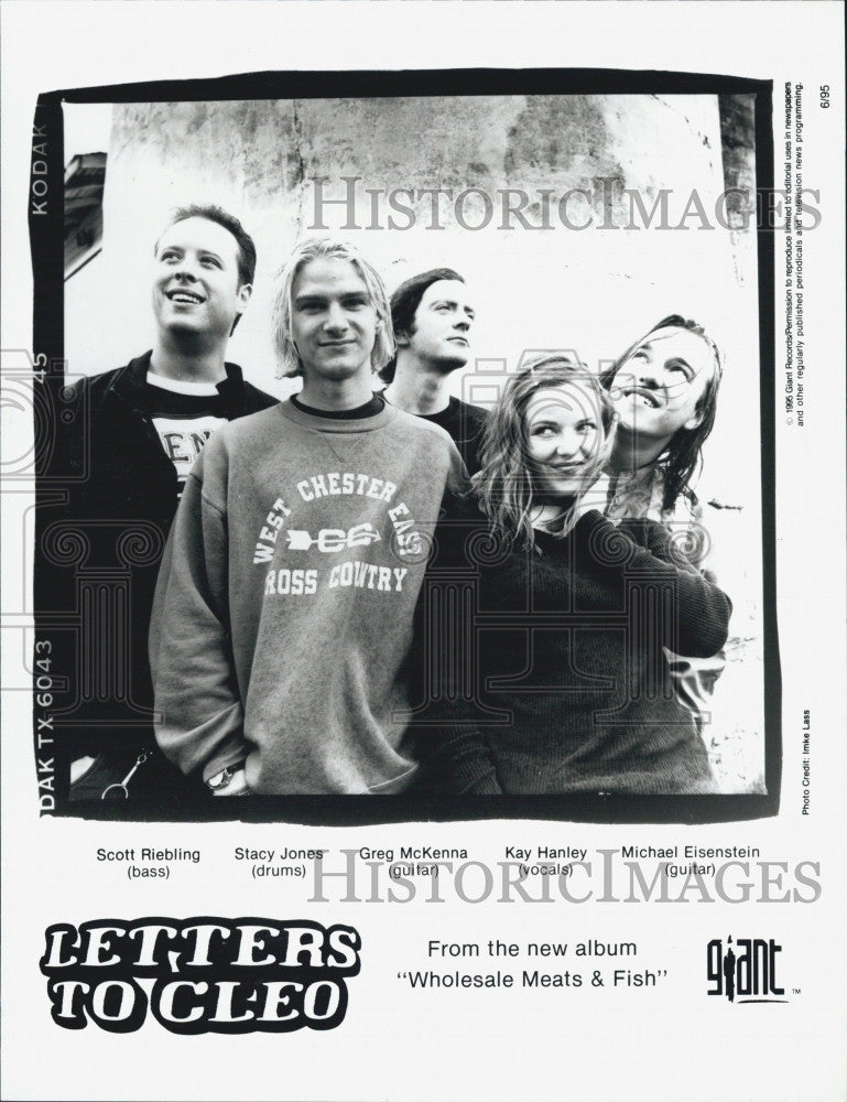 1996 Press Photo Band Letters to Cleo,S Riebling,S Jones,G MCKenna,K Hanley - Historic Images