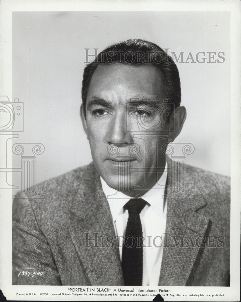 1963 Press Photo Actor Anthony Quinn in &quot;Portrait in Black&quot; - Historic Images