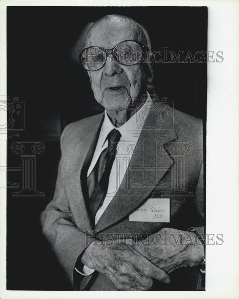 1986 Press Photo Dr John Birtwell turns 100 - Historic Images