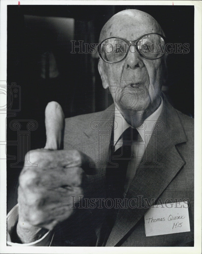 1986 Press Photo Dr John Birtwell turns 100 - Historic Images